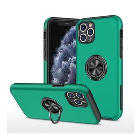 Alan Şanslı iPhone 11 Pro Max Elit Yüzüklü Kapak Yeşil Kılıf