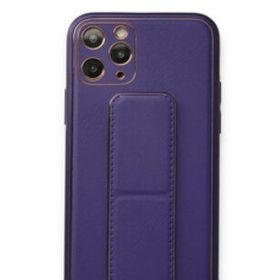 Alan Şanslı iPhone 11 Pro Mor Coco Deri Standlı Kapak Kılıf