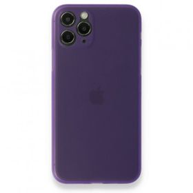 Alan Şanslı iPhone 11 Pro Mor PP Ultra İnce Kapak Kılıf