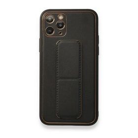 Alan Şanslı iPhone 11 Pro Siyah Coco Deri Standlı Kapak Kılıf