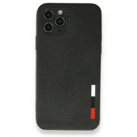 Alan Şanslı iPhone 11 Pro Siyah Loop Deri Silikon Kılıf