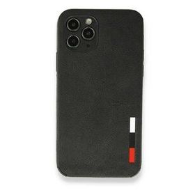 Alan Şanslı iPhone 11 Pro Siyah Loop Deri Silikon Kılıf