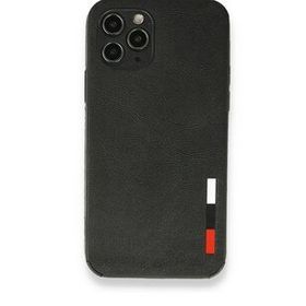 Alan Şanslı iPhone 11 Pro Siyah Loop Deri Silikon Kılıf