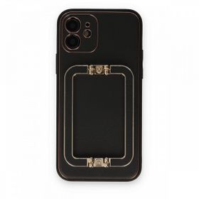 Alan Şanslı iPhone 12 Coco Elit Kapak Siyah Cep Telefonu Kılıfı