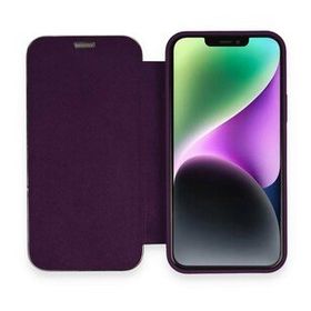 Alan Şanslı iPhone 12 Dolpin Kapaklı Derin Mor Cep Telefonu Kılıfı