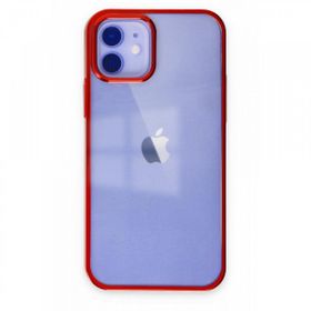 Alan Şanslı iPhone 12 Element Silikon Kırmızı Cep Telefonu Kılıfı
