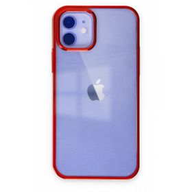 Alan Şanslı iPhone 12 Element Silikon Kırmızı Cep Telefonu Kılıfı