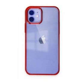 Alan Şanslı iPhone 12 Element Silikon Kırmızı Cep Telefonu Kılıfı