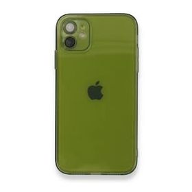 Alan Şanslı iPhone 12 FLY Lens Silikon Yeşil Cep Telefonu Kılıfı