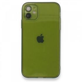 Alan Şanslı iPhone 12 FLY Lens Silikon Yeşil Cep Telefonu Kılıfı