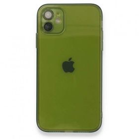 Alan Şanslı iPhone 12 FLY Lens Silikon Yeşil Cep Telefonu Kılıfı