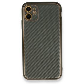 Alan Şanslı iPhone 12 Füme Coco Karbon Silikon Arka Kapak