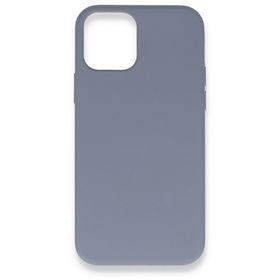 Alan Şanslı iPhone 12 Gri Nano içi Kadife Silikon Kılıf