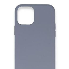 Alan Şanslı iPhone 12 Gri Nano içi Kadife Silikon Kılıf
