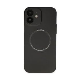 Alan Şanslı iPhone 12 Jack Magneticsafe Lens Silikon Siyah Cep Telefonu Kılıfı