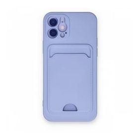 Alan Şanslı iPhone 12 Kelvin Kartvizitli Silikon Lila Cep Telefonu Kılıfı
