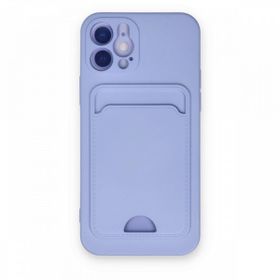 Alan Şanslı iPhone 12 Kelvin Kartvizitli Silikon Lila Cep Telefonu Kılıfı