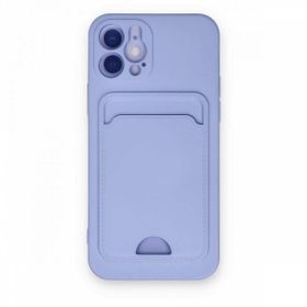 Alan Şanslı iPhone 12 Kelvin Kartvizitli Silikon Lila Cep Telefonu Kılıfı