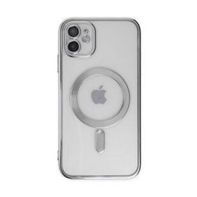 Alan Şanslı iPhone 12 Kross Magneticsafe Kapak Gümüş Cep Telefonu Kılıfı