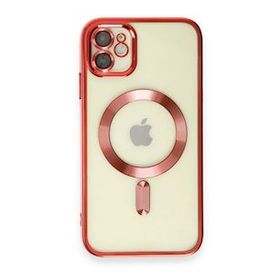 Alan Şanslı iPhone 12 Kross Magneticsafe Kapak Kırmızı Cep Telefonu Kılıfı