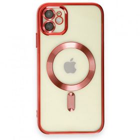 Alan Şanslı iPhone 12 Kross Magneticsafe Kapak Kırmızı Cep Telefonu Kılıfı