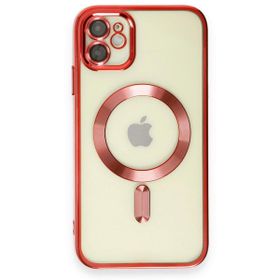 Alan Şanslı iPhone 12 Kross Magneticsafe Kapak Kırmızı Cep Telefonu Kılıfı