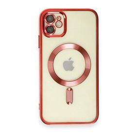 Alan Şanslı iPhone 12 Kross Magneticsafe Kapak Kırmızı Cep Telefonu Kılıfı