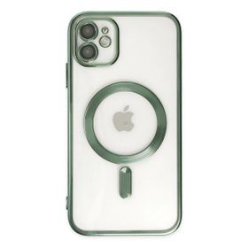 Alan Şanslı iPhone 12 Kross Magneticsafe Kapak Koyu Yeşil Cep Telefonu Kılıfı