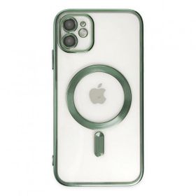 Alan Şanslı iPhone 12 Kross Magneticsafe Kapak Koyu Yeşil Cep Telefonu Kılıfı