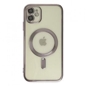 Alan Şanslı iPhone 12 Kross Magneticsafe Kapak Mor Cep Telefonu Kılıfı