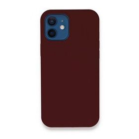 Alan Şanslı iPhone 12 Lansman Legant Silikon Bordo Cep Telefonu Kılıfı