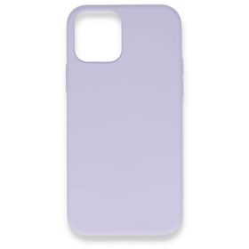 Alan Şanslı Iphone 12 Lila Mini Nano İçi Kadife Silikon Kılıf