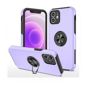 Alan Şanslı Iphone 12 Mini Elit Yüzüklü Kapak Mor Kılıf