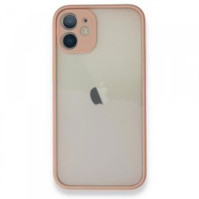 Alan Şanslı iPhone 12 Pembe Montreal Silikon Kapak Kılıf