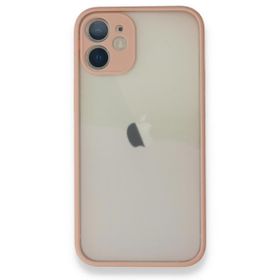 Alan Şanslı iPhone 12 Pembe Montreal Silikon Kapak Kılıf