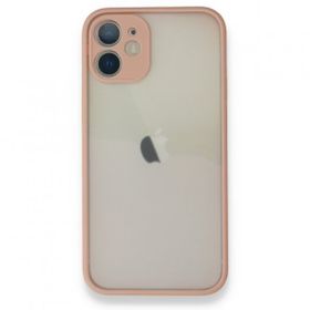 Alan Şanslı iPhone 12 Pembe Montreal Silikon Kapak Kılıf