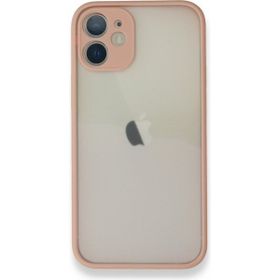 Alan Şanslı iPhone 12 Pembe Montreal Silikon Kapak Kılıf