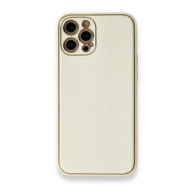 Alan Şanslı iPhone 12 Pro Beyaz Coco Karbon Silikon Kapak
