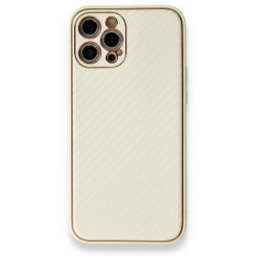 Alan Şanslı iPhone 12 Pro Beyaz Coco Karbon Silikon Kapak