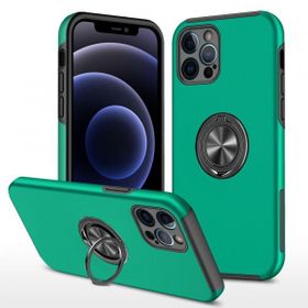 Alan Şanslı iPhone 12 Pro Elit Yüzüklü Kapak Yeşil Kılıf