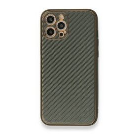 Alan Şanslı iPhone 12 Pro Füme Coco Karbon Silikon Kapak