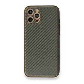 Alan Şanslı iPhone 12 Pro Füme Coco Karbon Silikon Kapak