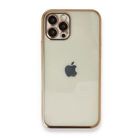 Alan Şanslı iPhone 12 Pro Gold Razer Lensli Silikon Kapak
