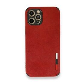 Alan Şanslı iPhone 12 Pro Kırmızı Loop Deri Silikon Kapak