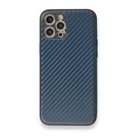 Alan Şanslı iPhone 12 Pro Mavi Coco Karbon Silikon Kapak