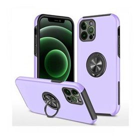 Alan Şanslı iPhone 12 Pro Max Elit Yüzüklü Kapak Mor Kılıf