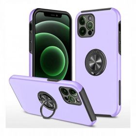 Alan Şanslı iPhone 12 Pro Max Elit Yüzüklü Kapak Mor Kılıf