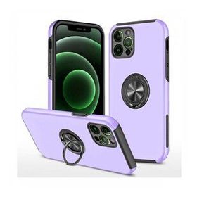 Alan Şanslı iPhone 12 Pro Max Elit Yüzüklü Kapak Mor Kılıf