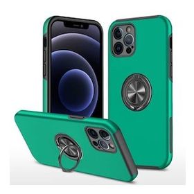 Alan Şanslı iPhone 12 Pro Max Elit Yüzüklü Kapak Yeşil Kılıf