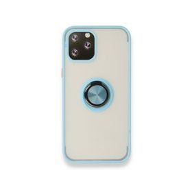 Alan Şanslı iPhone 12 Pro Max Montreal Yüzüklü Silikon Kapak Buz Mavi Cep Telefonu Kılıfı